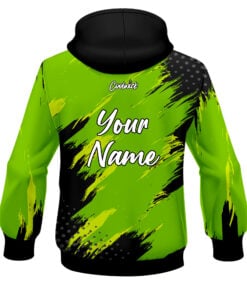 Alternative view of CoolWick Elite Green Yellow Maverick Hoodie