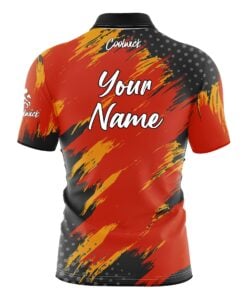 Alternative view of CoolWick Elite Red Orange Maverick Sash Zip Jersey