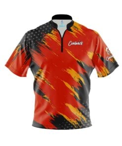 CoolWick Elite Red Orange Maverick Sash Zip Jersey