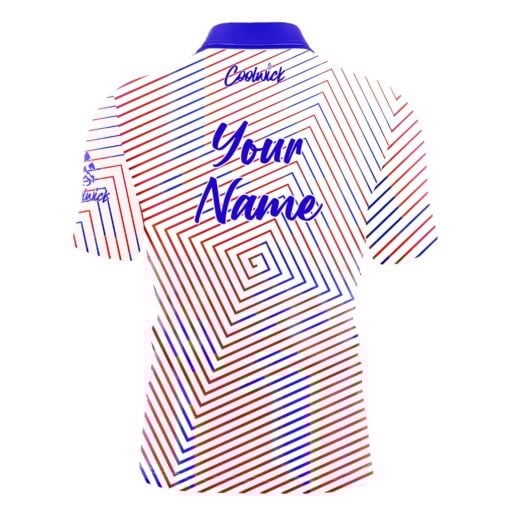 CoolWick Elite Red White Blue Fixation Sash Zip Jersey - Image 2