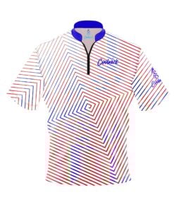 CoolWick Elite Red White Blue Fixation Sash Zip Jersey