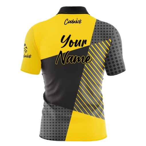 CoolWick Elite Yellow Complexity Sash Zip Jersey - Image 2