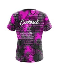 Alternative view of Signature Pink Honeycomb CoolWick Bowling Jersey