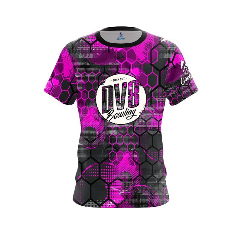 DV8 Pink Honeycomb CoolWick Bowling Jersey