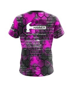 Alternative view of Hammer Pink Honeycomb CoolWick Bowling Jersey