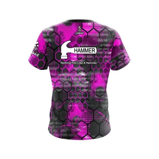 Hammer Pink Honeycomb CoolWick Bowling Jersey - Image 2