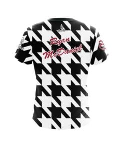 Alternative view of Motiv Ryan McDaniel Crimson Red Houndstooth CoolWick Bowling Jersey