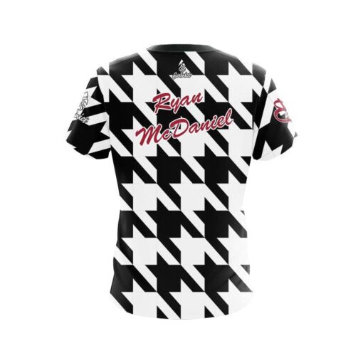 Motiv Ryan McDaniel Crimson Red Houndstooth CoolWick Bowling Jersey - Image 2