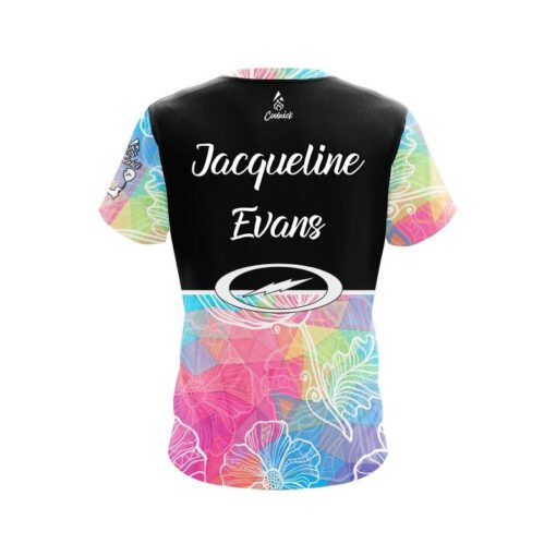 Storm Jacqueline Evans Floral Triangles CoolWick Bowling Jersey - Image 2