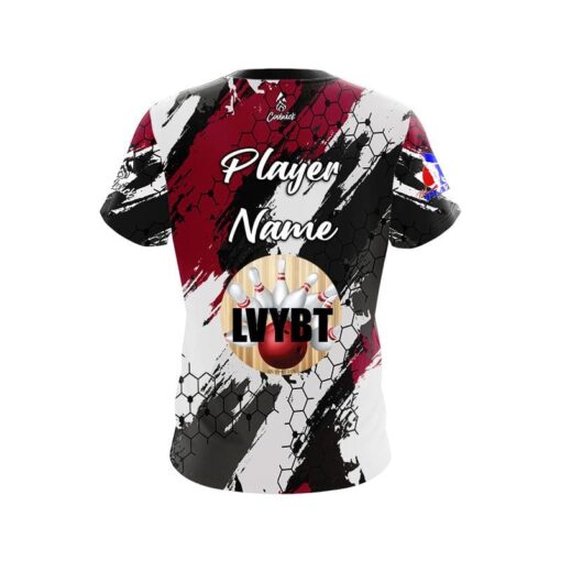 LVYBT Red Hexagram STAFF CoolWick Bowling Jersey - Image 2