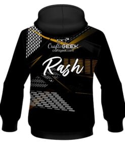 Alternative view of Limited Edition Sean Rash Yellow Black Carbon Fiber CoolWick Bowling Hoodie