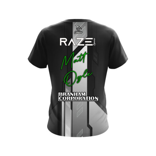 DV8 Matt Ogle Silver Green Underscore CoolWick Bowling Jersey - Image 2