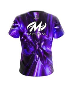 Alternative view of Motiv Liquid Plasma Purple CoolWick Bowling Jersey
