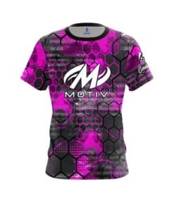 Motiv Pink Honeycomb CoolWick Bowling Jersey