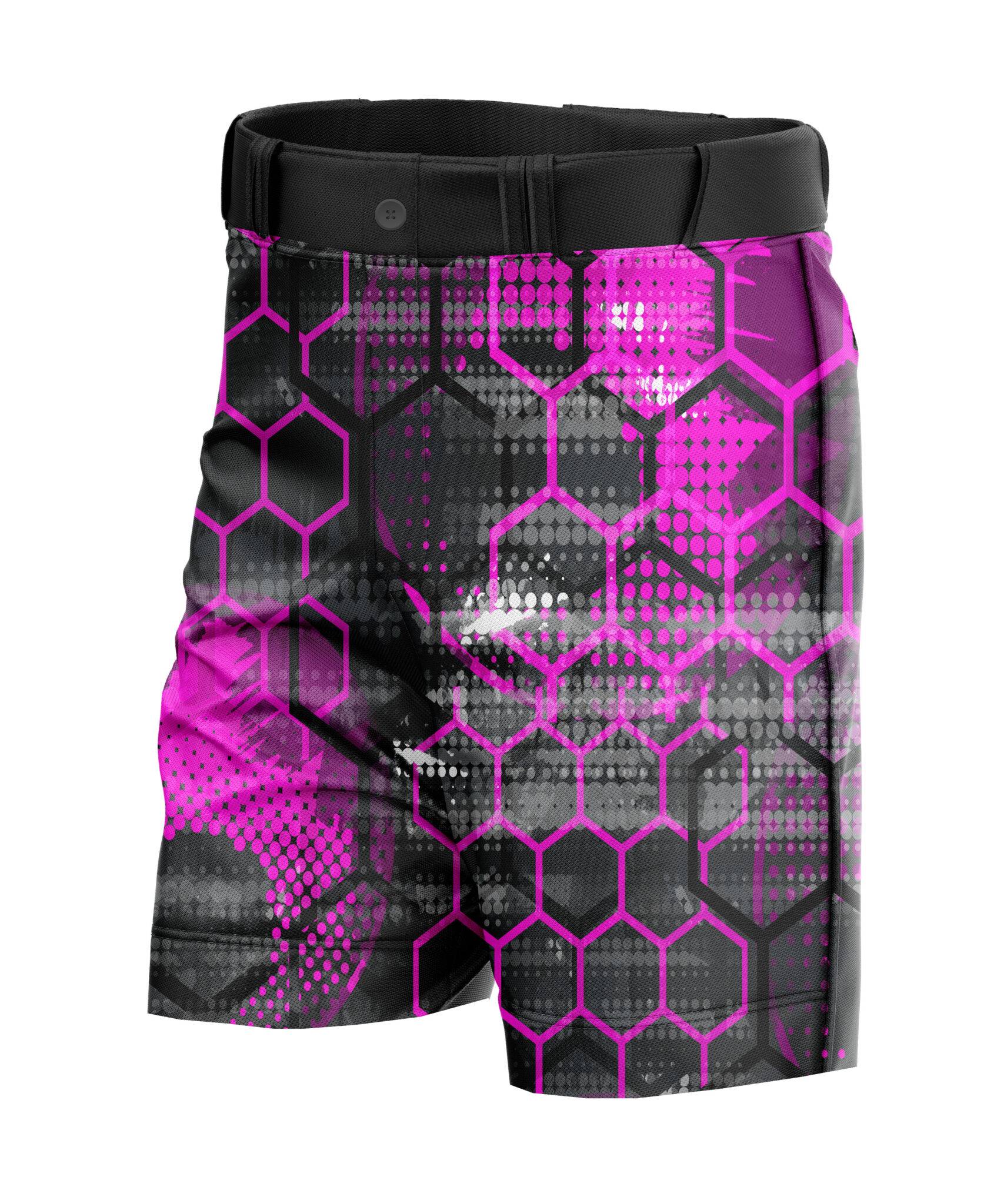 Pink Honeycomb CoolWick Bowling Shorts