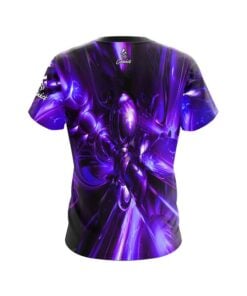 Alternative view of Plain Liquid Plasma Purple CoolWick Bowling Jersey