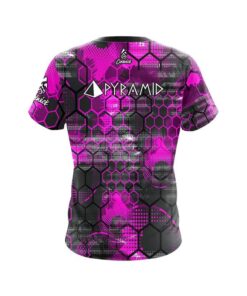 Alternative view of Pyramid Pink Honeycomb CoolWick Bowling Jersey
