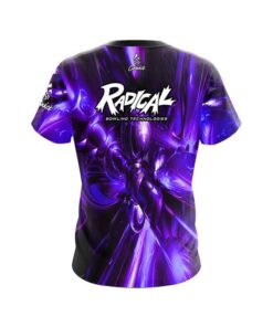 Alternative view of Radical Liquid Plasma Purple CoolWick Bowling Jersey