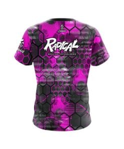Alternative view of Radical Pink Honeycomb CoolWick Bowling Jersey