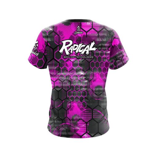 Radical Pink Honeycomb CoolWick Bowling Jersey - Image 2