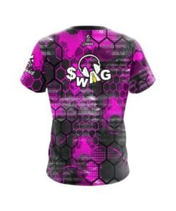 Alternative view of SWAG Pink Honeycomb CoolWick Bowling Jersey