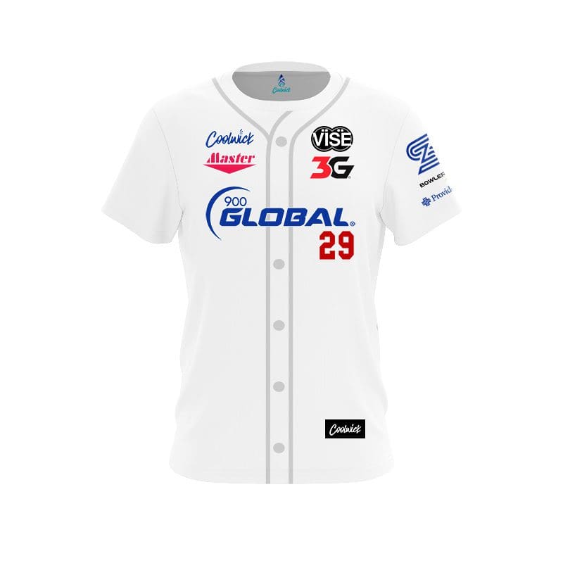 900 Global Stephanie Zavala Blue Crew CoolWick Bowling Jersey