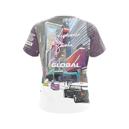 900 Global Stephanie Zavala Christmas in New York CoolWick Bowling Jersey - Image 2
