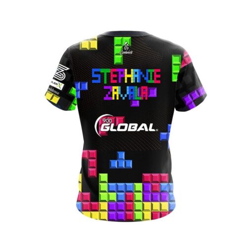 900 Global Stephanie Zavala Puzzle Blocks CoolWick Bowling Jersey - Image 2