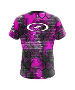 Alternative view of Storm Pink Honeycomb CoolWick Bowling Jersey