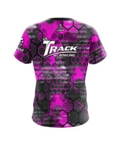 Alternative view of Track Pink Honeycomb CoolWick Bowling Jersey
