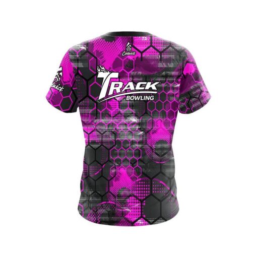 Track Pink Honeycomb CoolWick Bowling Jersey - Image 2