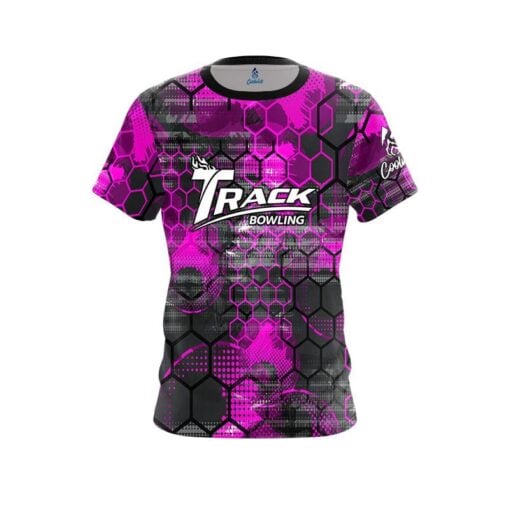 Track Pink Honeycomb CoolWick Bowling Jersey