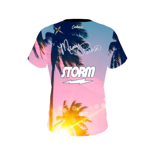 Storm Missy Parkin Pastel Palm Tree CoolWick Bowling Jersey - Image 2