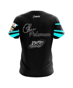 Alternative view of Columbia 300 Osku Palermaa Black Teal Suomi CoolWick Bowling Jersey