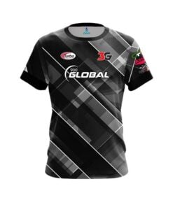 900 Global Chris Sloan Silver Black Hatched Lines CoolWick Bowling Jersey