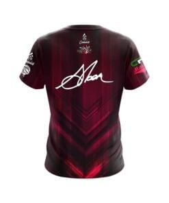 Alternative view of 900 Global Chris Sloan Burgundy Chevron CoolWick Bowling Jersey