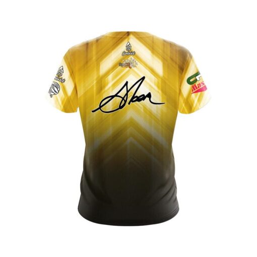 900 Global Chris Sloan Golden Chevron CoolWick Bowling Jersey - Image 2