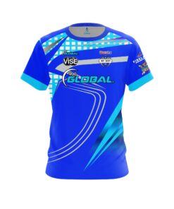 900 Global Chris Barnes Columbia Blue Slash CoolWick Bowling Jersey