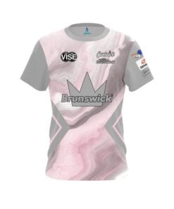 Brunswick Dasha Kovalova Pink Grey Luxury CoolWick Bowling Jersey
