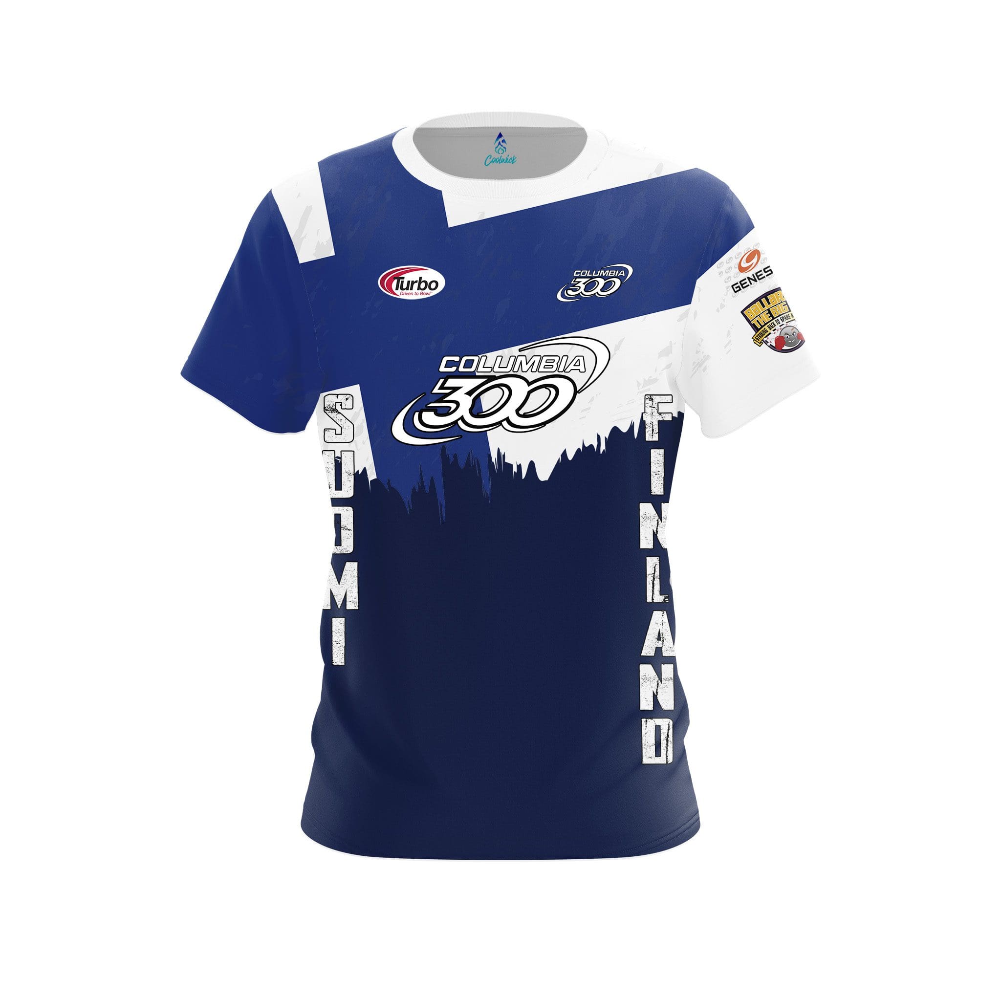 Columbia 300 Osku Palermaa Flag of Finland CoolWick Bowling Jersey