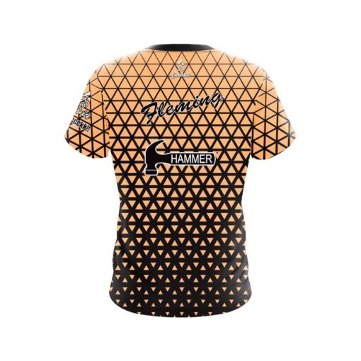 Hammer Tinickia Fleming Geometric Creamsicle CoolWick Bowling Jersey - Image 2