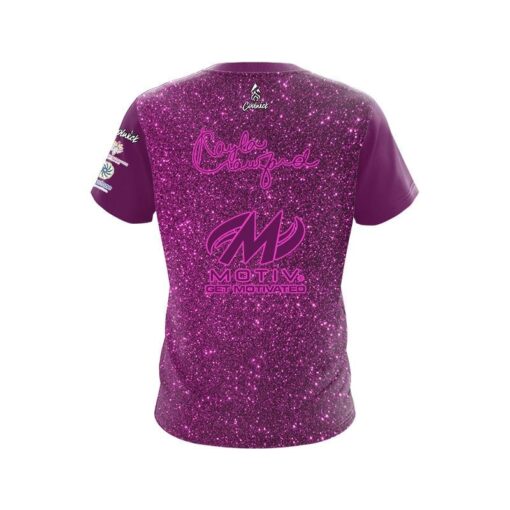 Motiv Kayla Crawford Pink Glitter CoolWick Bowling Jersey - Image 2