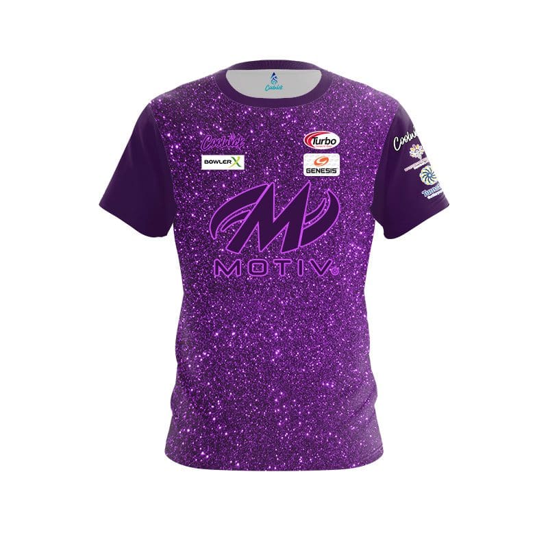 Motiv Kayla Crawford Purple Glitter CoolWick Bowling Jersey