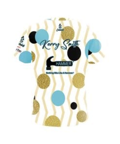 Alternative view of Hammer Kerry Smith Gold Blue Dots CoolWick Bowling Jersey