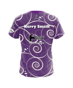 Alternative view of Hammer Kerry Smith Purple Swirls CoolWick Bowling Jersey