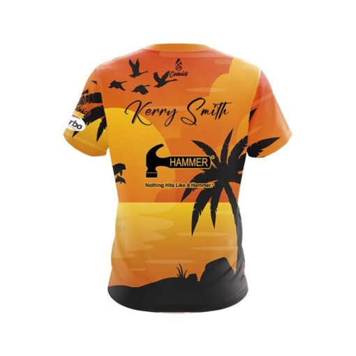 Hammer Kerry Smith Tropical Sunset CoolWick Bowling Jersey - Image 2