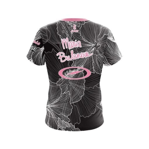 Storm Maria Bulanova Pink Hibiscus CoolWick Bowling Jersey - Image 2