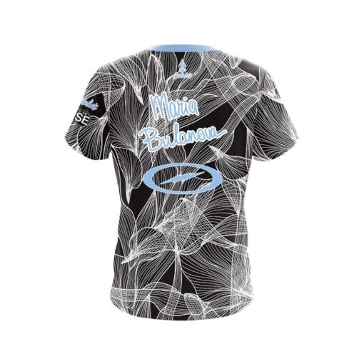 Storm Maria Bulanova Teal Floral CoolWick Bowling Jersey - Image 2