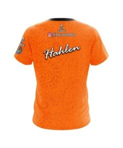 Alternative view of Motiv Bryan Hahlen Orange Paisley CoolWick Bowling Jersey