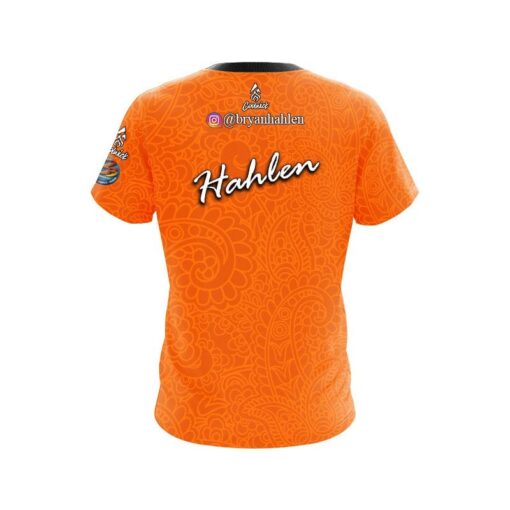 Motiv Bryan Hahlen Orange Paisley CoolWick Bowling Jersey - Image 2